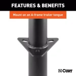 CURT A-Frame Trailer Jack with Top Handle, 2,000 lbs. Capacity, 14 in. Travel thumbnail 5
