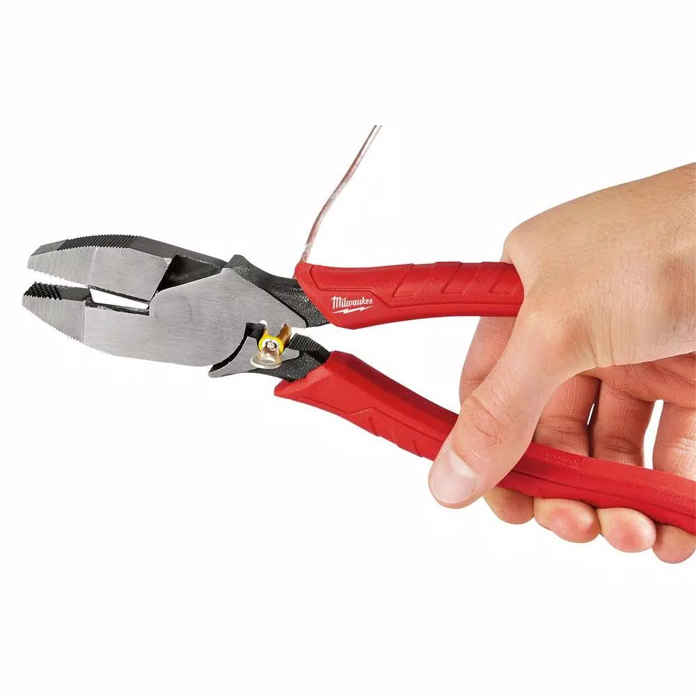 Milwaukee 2-Piece Pliers Set: 9 in. High Leverage Lineman's & 8 in. Long Nose Pliers