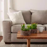 Pure Garden 8 in. Faux Succulent Arrangement with Decorative Concrete Planter, Set of 2 thumbnail 4