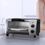 BLACK+DECKER 4-Slice Black Stainless Steel Toaster Oven with EvenToast Technology thumbnail 7
