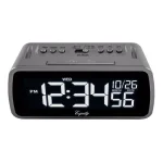 Equity by La Crosse Digital 6 x 4 in. LCD Interchangeable Color Display Alarm Clock - Silver thumbnail 3
