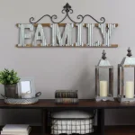 Stratton Home Decor Family Wall Sign - Rustic Wood and Metal Farmhouse Decor thumbnail 1