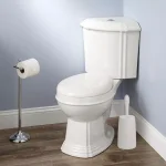 Mind Reader 12 in. Plastic Magic Toilet Brush and Holder Set in Ivory thumbnail 2