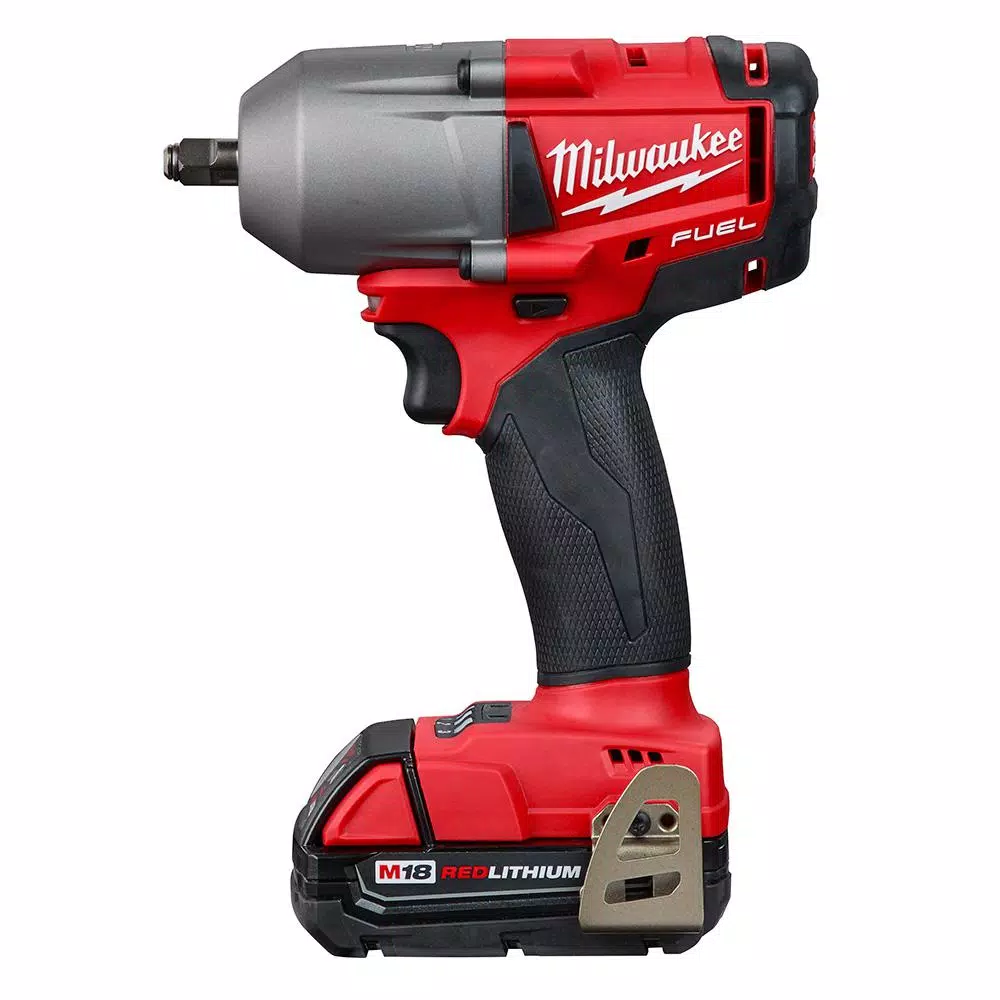 Milwaukee M18 FUEL 3/8 in. Mid-Torque Brushless Cordless Impact Wrench Kit with (2) 2.0 Ah Batteries