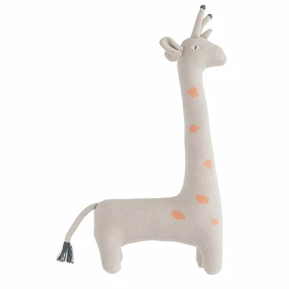 3R Studios Grey and Orange Giraffe Shaped Novelty Throw Pillow, 13 x 22 in.