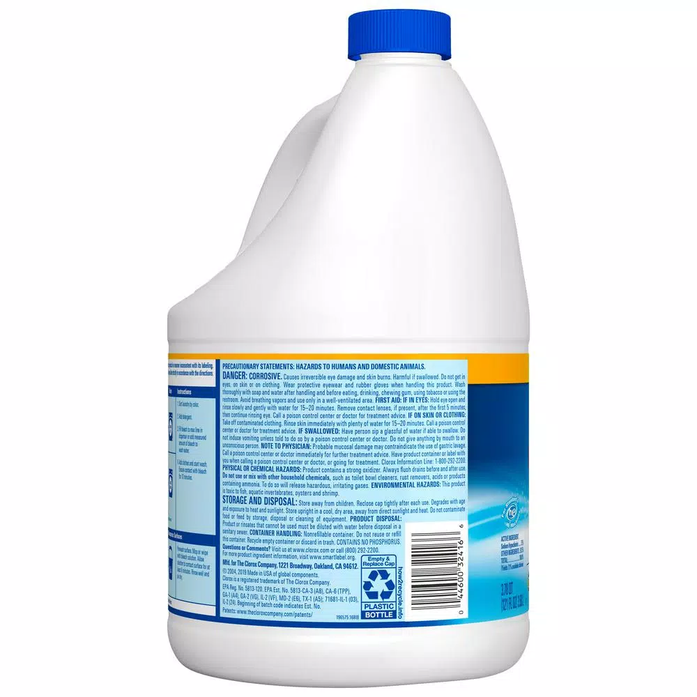 Clorox Disinfecting Bleach with CloroMax Technology, Regular Concentrated Liquid, 121 oz.