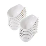 MALACASA 3.75 in. White Porcelain Ramekins Set of 16, Ceramic Souffle Dishes and Serving Bowls thumbnail 1
