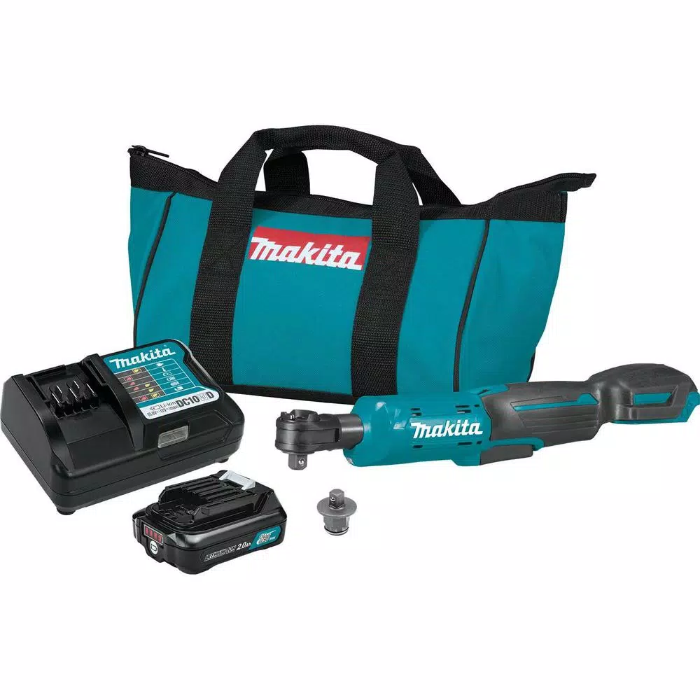 Makita 12V MAX CXT Cordless 3/8 in. and 1/4 in. Sq. Drive Ratchet Kit with 2.0 Ah Battery and Charger