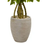 Nearly Natural 4.5 ft. Artificial Double Bougainvillea Topiary Tree with Oval Planter thumbnail 3