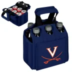 Picnic Time University of Virginia Cavaliers 6-Bottle Insulated Neoprene Beverage Carrier, Navy thumbnail 2