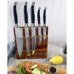 Unbranded French Laguiole 5-Piece Kitchen Knife Set with Magnetic Wood Display thumbnail 4