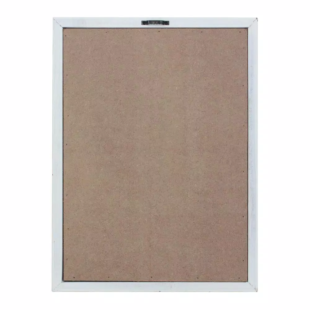 Stonebriar Collection Stonebriar Gray Felt Memo Board with White Wash Wooden Frame and 356 Letter Kit