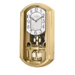 Bulova Golden Music 20 in. Pendulum Wall Clock with 12 Melodies and K-9 Crystal Elements thumbnail 1