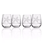Rolf Glass Starfish 17 oz. Clear Stemless Wine Tumblers, Set of 4 thumbnail 1