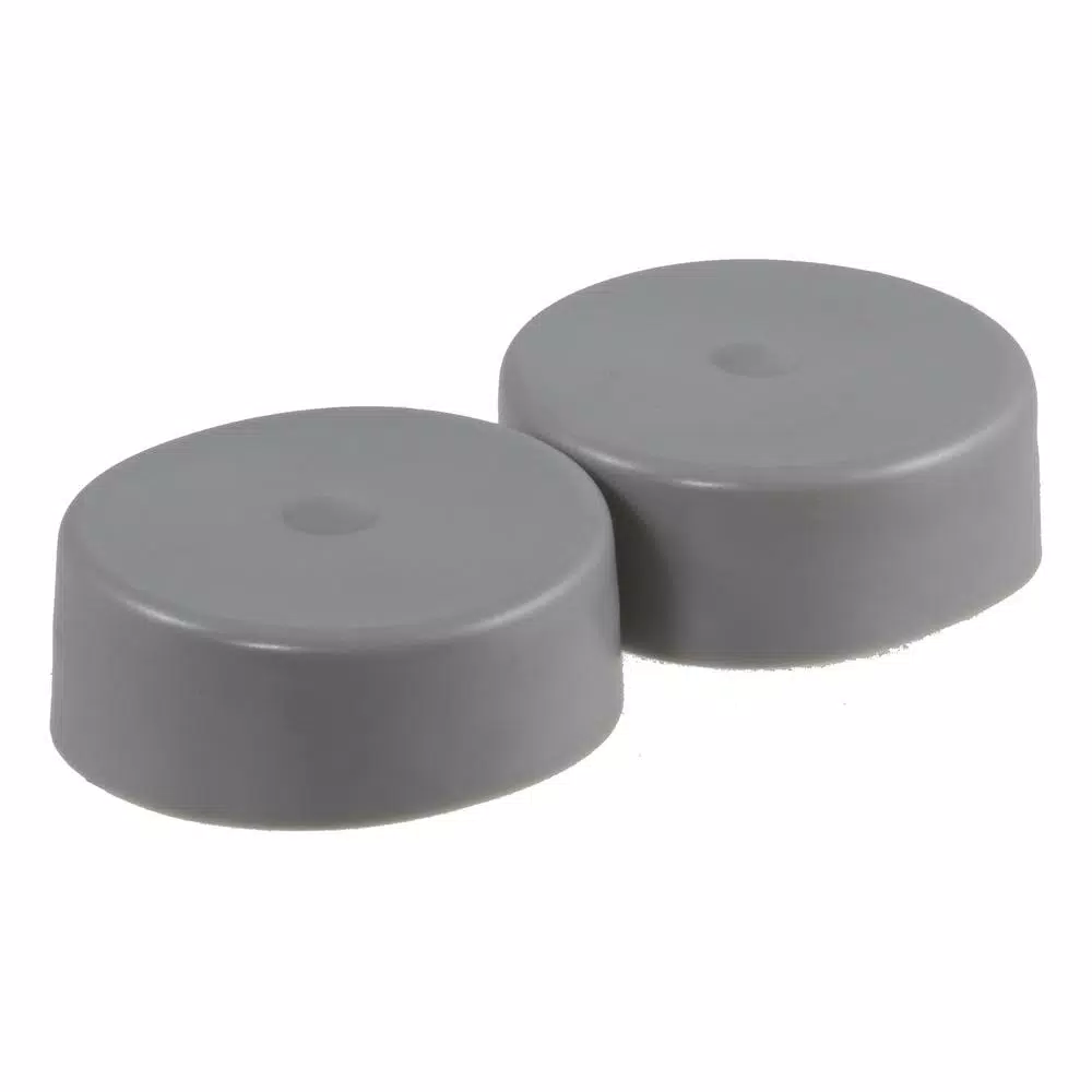 CURT 2.44" Bearing Protector Dust Covers, Gray Plastic (2-Pack)