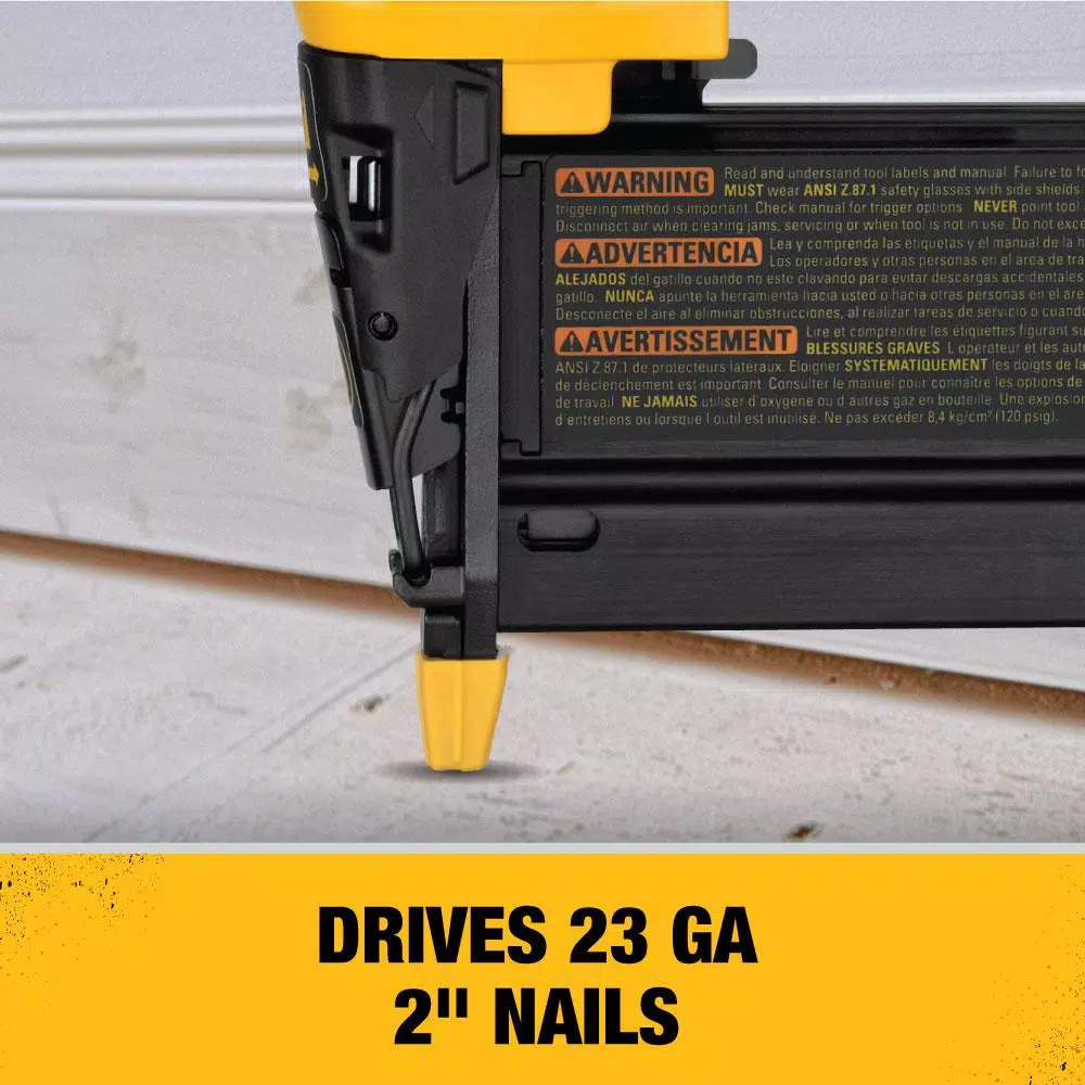 DEWALT 23-Gauge 2 in. Pin Nailer, Corded Air Nailer (DWFP2350K)