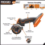 RIDGID 18V SubCompact Brushless 3 in. Multi-Material Cordless Saw, Tool Only thumbnail 3
