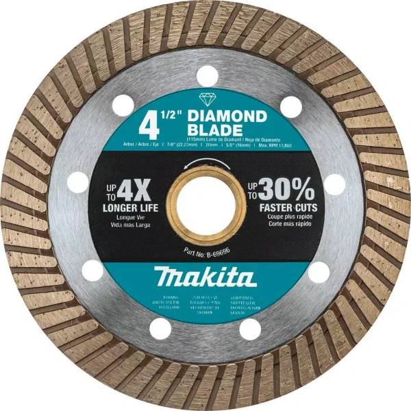 Makita 4.5 in. Turbo Rim Diamond Blade for General Purpose Masonry Cutting