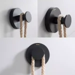 KRAUS Elie Matte Black Solid Brass Robe and Towel Hook thumbnail 4