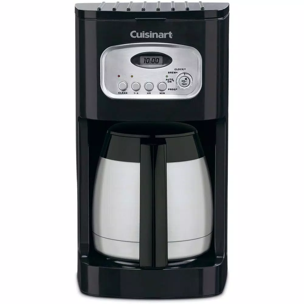 Cuisinart 10-Cup Black Programmable Thermal Coffee Maker with Stainless Accents
