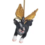 Design Toscano Boston Terrier Angel Dog Christmas Ornament thumbnail 2