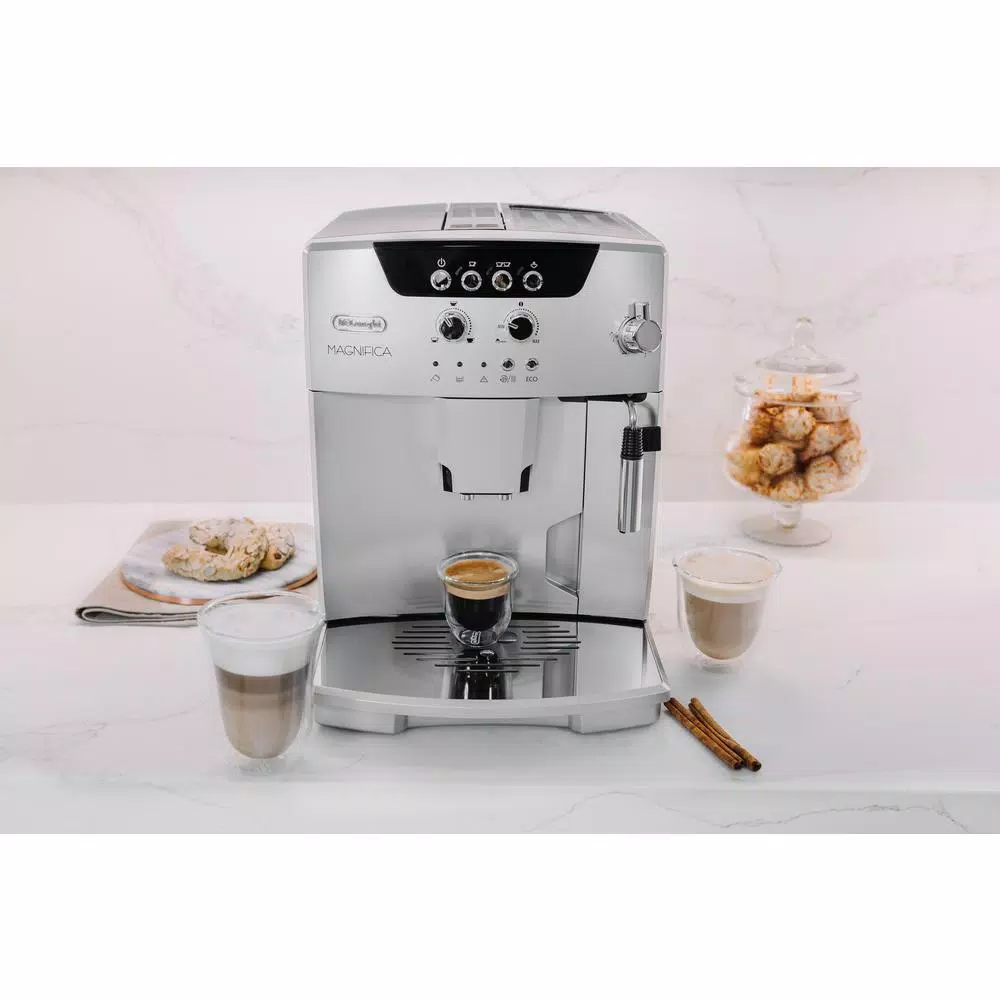DeLonghi De'Longhi Magnifica Fully Automatic Espresso Machine with Manual Cappuccino Maker, Stainless Steel