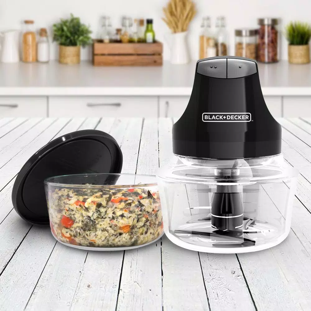Black+Decker 2-Speed Food Chopper with Two 4-Cup Glass Bowls
