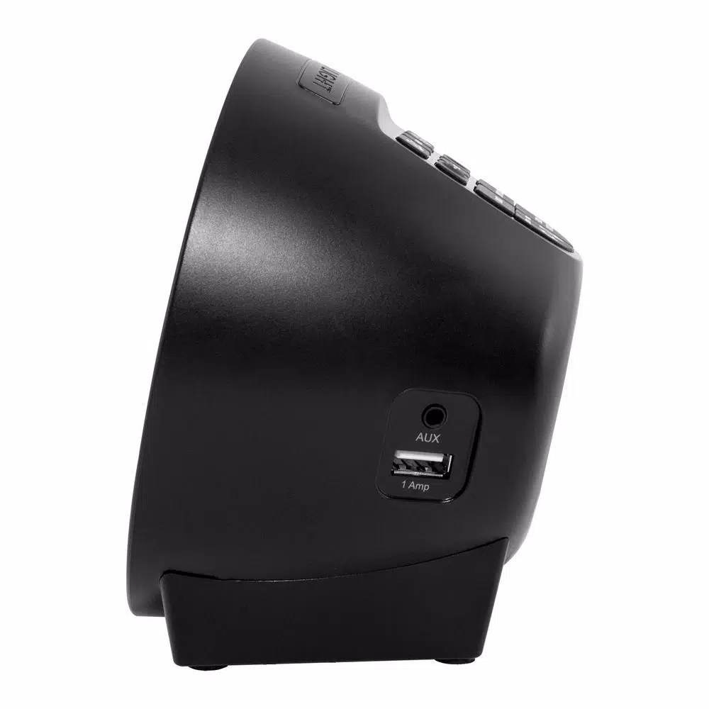 La Crosse Technology Color Mood Light Alarm Clock with Nature Sounds and USB Charging Port