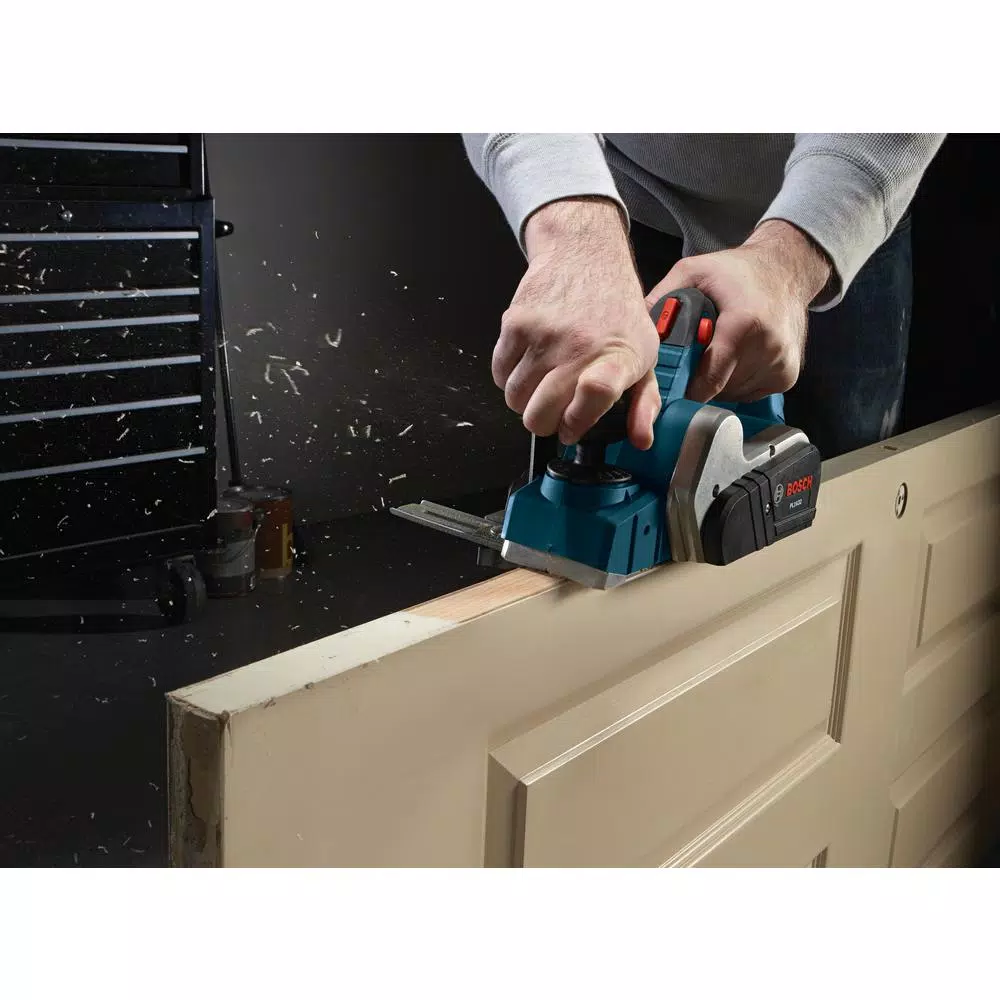 Bosch 6.5 Amp 3-1/4 in. Corded Planer Kit with Woodrazor Tungsten Carbide Blades (2-Pack)