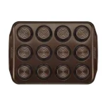 Circulon 12-Cup Nonstick Muffin and Cupcake Pan, Chocolate Brown thumbnail 3