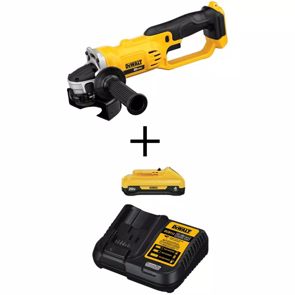 DEWALT 20V MAX Cordless 4-1/2 in. to 5 in. Angle Grinder Kit with 4.0 Ah Battery and Charger