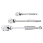 GearWrench 84-Tooth Full Polish Ratchet Set, 1/4 in., 3/8 in., and 1/2 in. Drive, 3-Piece thumbnail 1