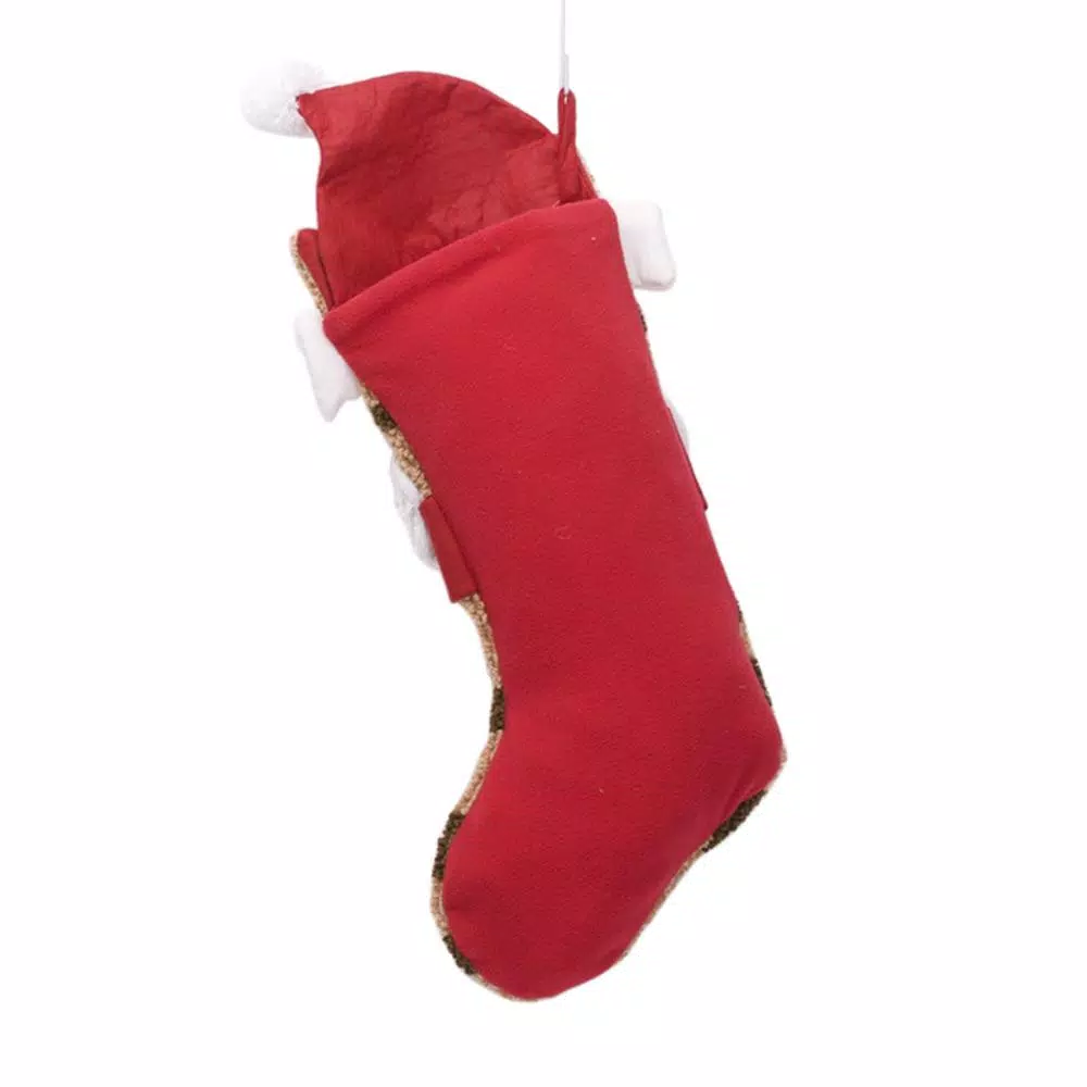 Glitzhome 22 in. 3D Cat Hooked Christmas Stockings, 2-Pack