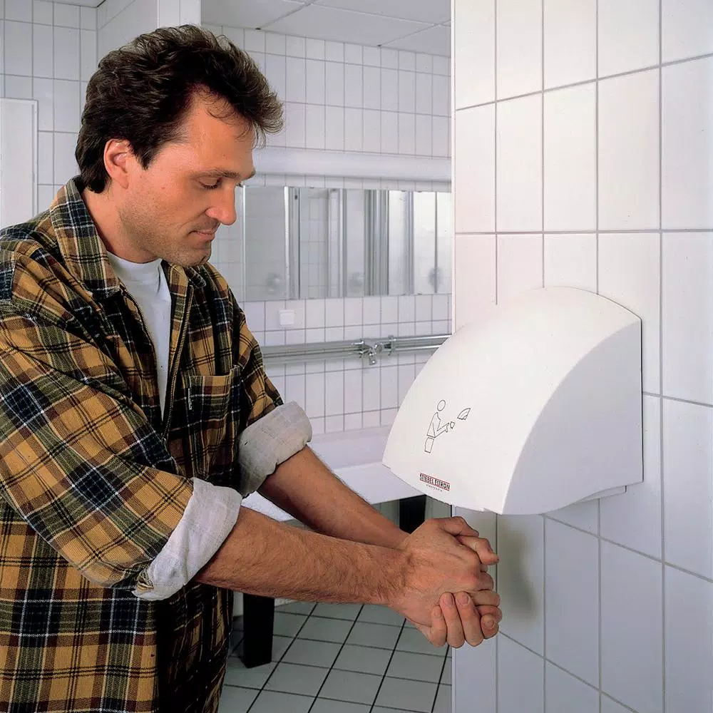 Stiebel Eltron Galaxy M2 Touchless Automatic Electric Hand Dryer, 240V, Cast Aluminum, Alpine White