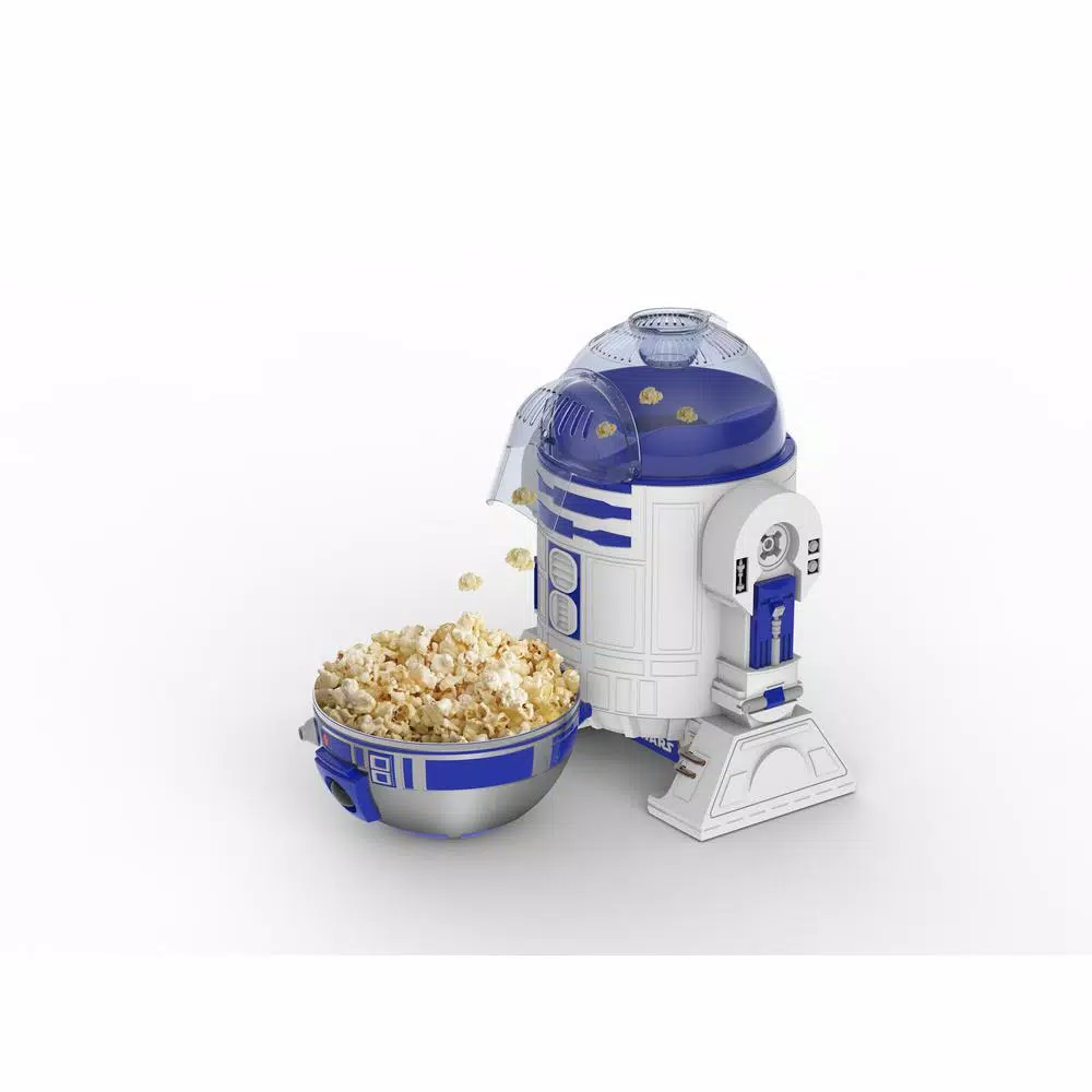Uncanny Brands Star Wars R2-D2 Hot Air Popcorn Maker, 2 oz. Kernel Capacity, Blue/White