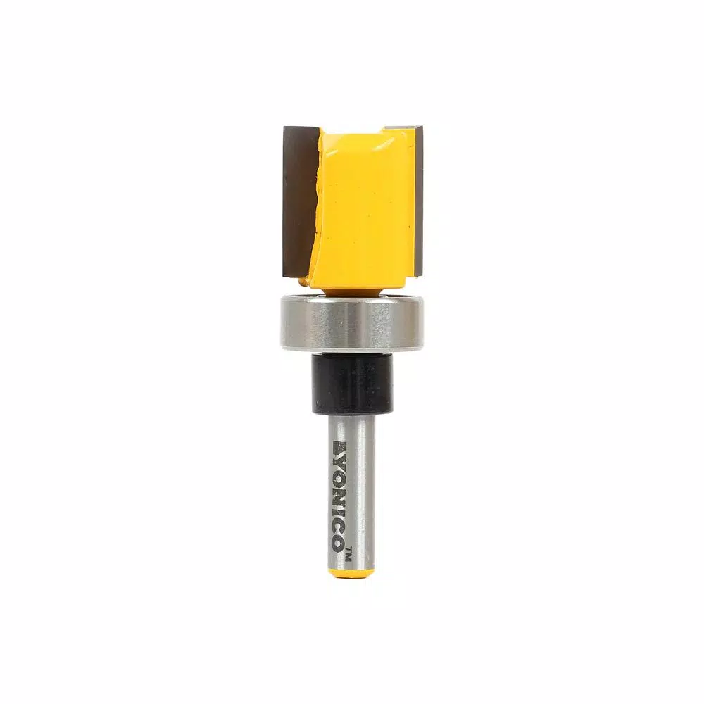 Yonico 3/4 in. Carbide Tipped Template Flush Trim Router Bit, 1/4 in. Shank