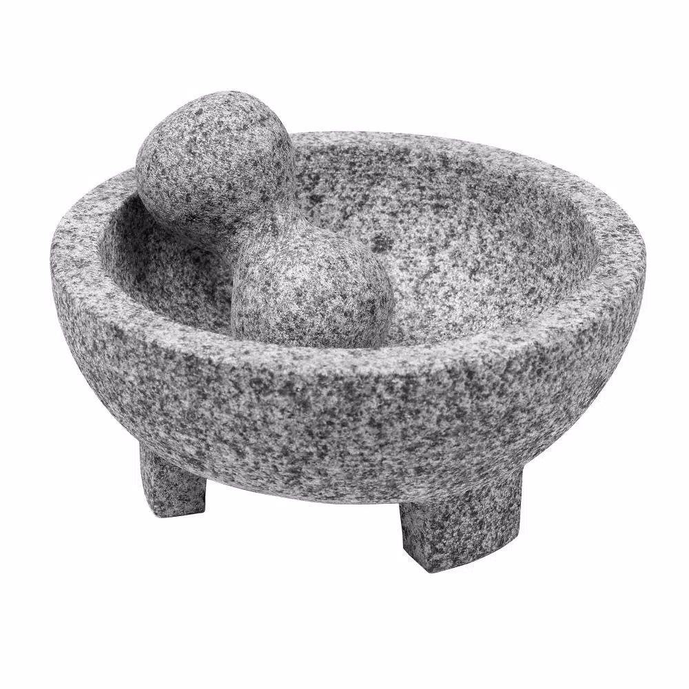 IMUSA Natural Granite Molcajete Mortar and Pestle, 5 in.