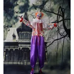 Haunted Hill Farm 5.5 ft. Animatronic Scary Talking Clown Halloween Prop thumbnail 5