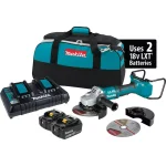 Makita 18V LXT Brushless 4-1/2" Angle Grinder Kit with (2) 5.0Ah Batteries and Charger thumbnail 2