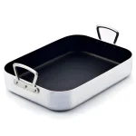 Cook N Home 12 Qt. Aluminum Nonstick Roasting Pan with V-Shaped Rack thumbnail 2