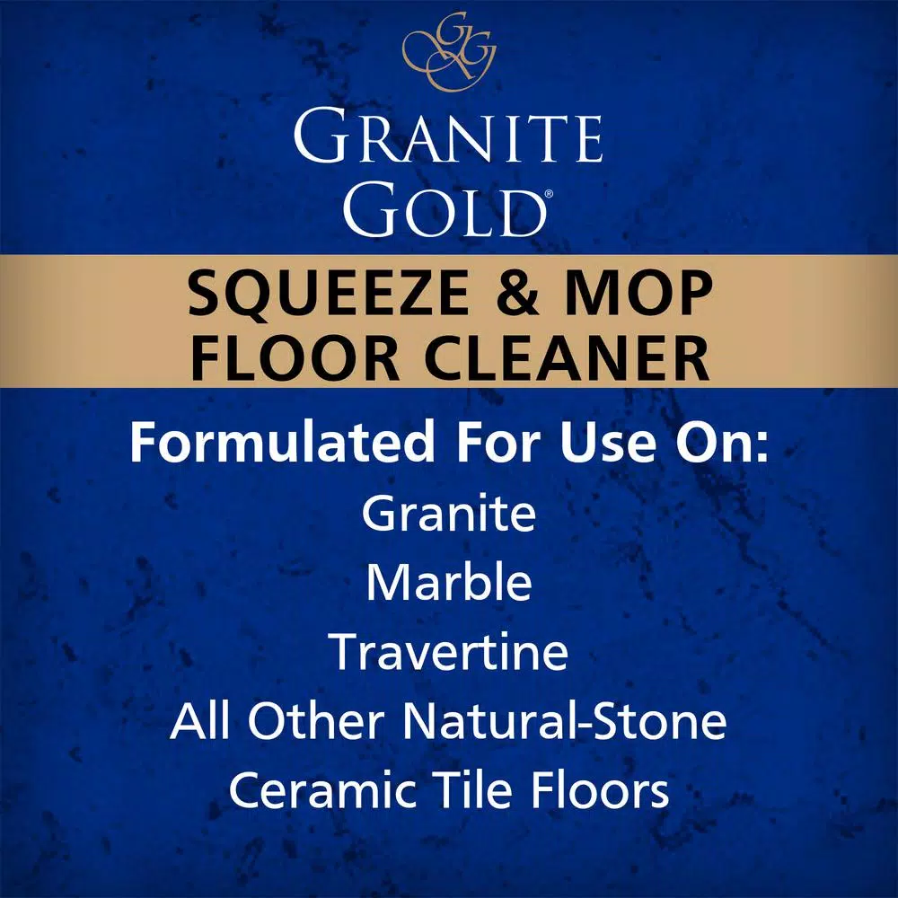 Granite Gold Squeeze and Mop Floor Cleaner, 32 oz. - For Natural Stone, Marble, and Tile