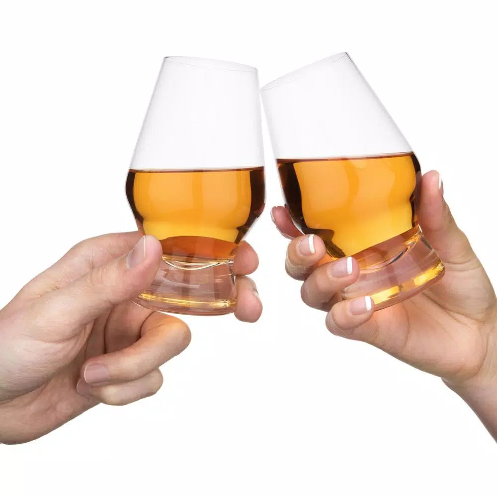 JoyJolt Halo 7.8 oz. Crystal Whiskey Glasses, Set of 4