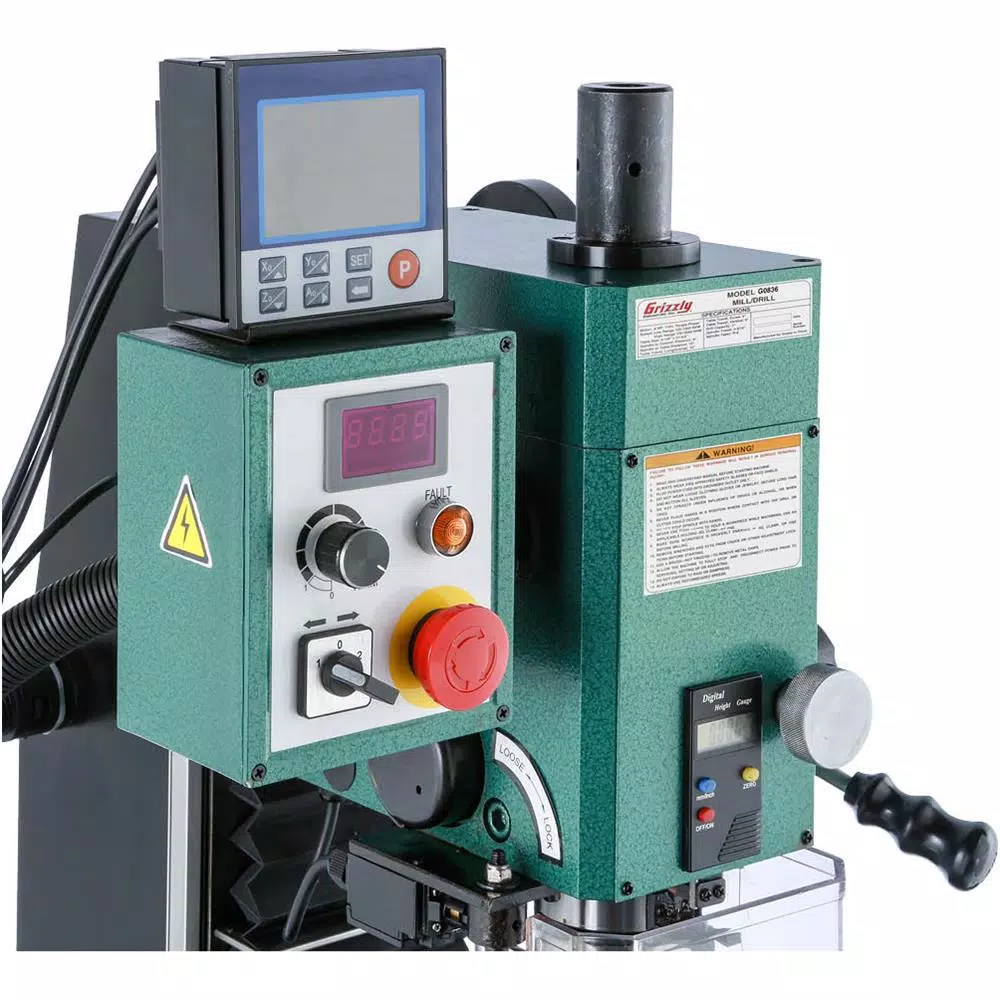 Grizzly Industrial Mini Mill 2.7 Variable Speed Milling Machine with 3-Axis DRO and R8 Spindle