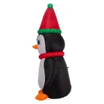 Glitzhome 8 ft. Airblown Inflatable Penguin Holiday Decor with Santa Hat and Red Scarf, Lighted thumbnail 5