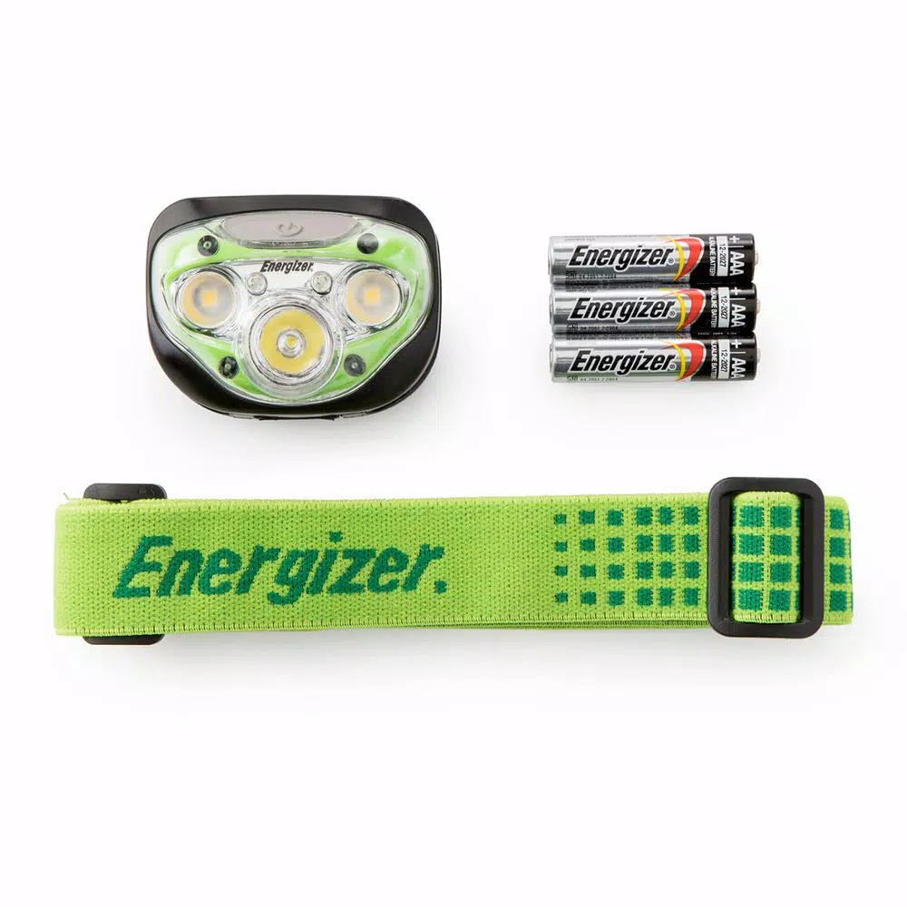 Energizer Vision HD+ LED Headlamp, 350 Lumens, Water & Impact Resistant
