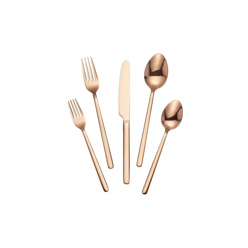Home Decorators Collection Brenner 40-Piece Copper Finish 18/0 Stainless Steel Flatware Set, Service for 8