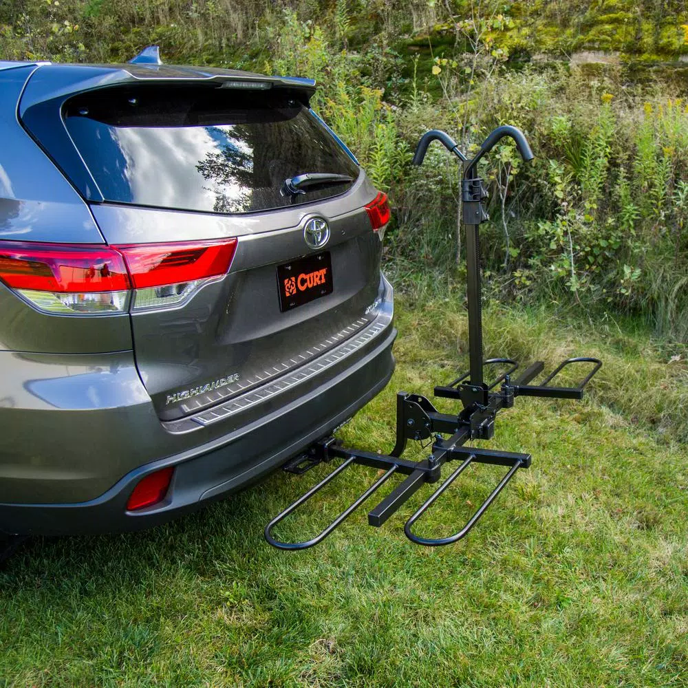 CURT 2-Bike Tray-Style Hitch-Mounted Bike Rack, 1-1/4" or 2" Receiver