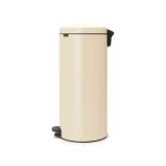 Brabantia 8 Gallon Almond Steel Step-On Trash Can with Soft-Close Lid thumbnail 3