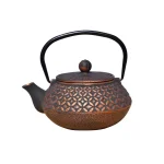 Old Dutch Amai Cast Iron Tetsubin Teapot - Black and Copper - 3 Cup / 23 oz thumbnail 1