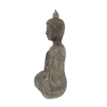 LITTON LANE Polystone Meditating Thai Buddha Sculpture - Tarnished Brown Statuary thumbnail 2
